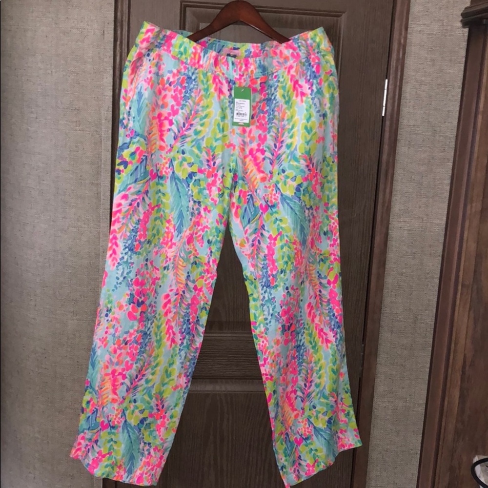 Lilly Pulitzer Linen Pants in size XL
